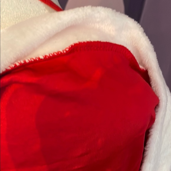 NWT Red Sequin Halter Dress with White Trim - Picture 7 of 7